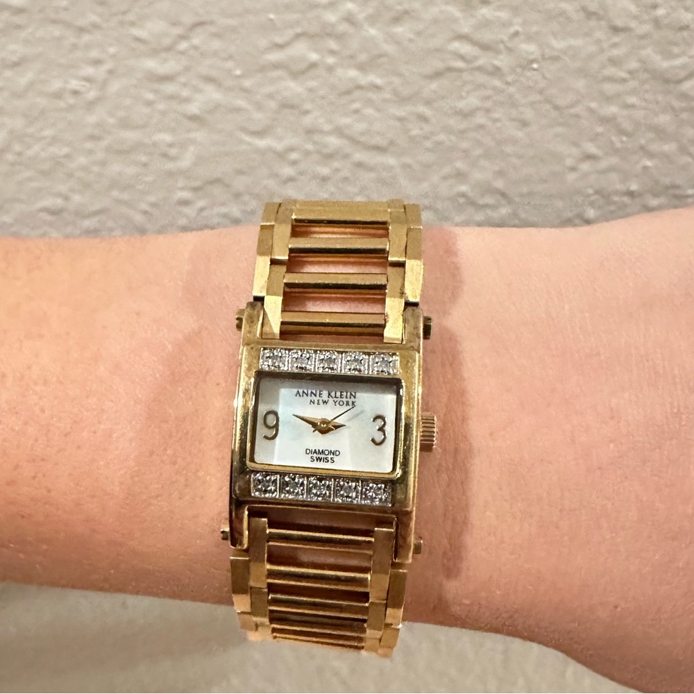 Anne Klein bracelet watch. Gold-tone.